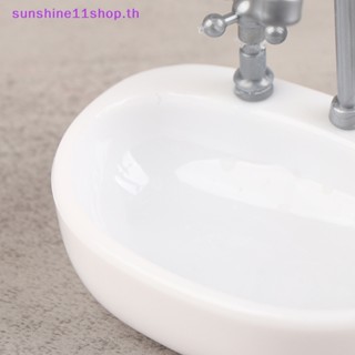 Sunshop โมเดลก๊อกน้ําอ่างล้างหน้าจิ๋ว สําหรับตกแต่งบ้านตุ๊กตา