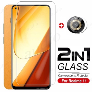 2in1 ฟิล์มกระจกนิรภัยกันรอยหน้าจอ เลนส์กล้อง HD นิ่ม สําหรับ Realme 11 10 Pro 10Pro 5G Realme11 Realme10 Pro 4G 5G