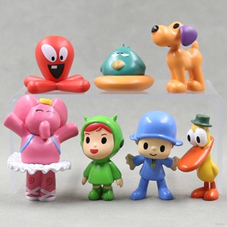 Ns3 โมเดลฟิกเกอร์ POCOYO Elly PATO FRED LOULA SLEEPY BIRD 7 ชิ้น สําหรับเด็ก