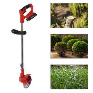 UHomee เครื่องเล็มหญ้าไร้สาย Wacker 1500mAh Battery Powered Lawn Edger Cordless String Trimmer Tool EU Plug 100‑240V