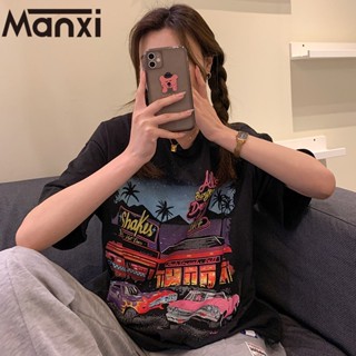 Manxi เสื้อเชิ้ตผู้หญิง เสื้อแฟชั่นผู้หญิง สะดวกสบาย  มีความรู้สึกของการออกแบบ A99J04V