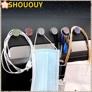 SHOUOUY ตะขอคริสตัล ขนาดเล็ก สําหรับแขวนตกแต่งผนังบ้าน รถยนต์ 1 ชิ้น