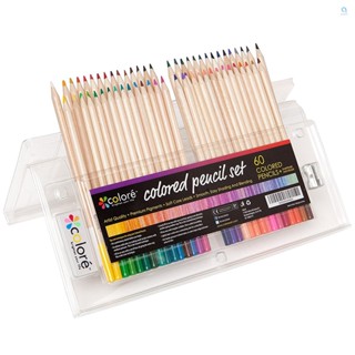 Colore ชุดดินสอสีไม้ 60 สี สําหรับวาดภาพระบายสี ปากกา อุปกรณ์ศิลปะ [A]