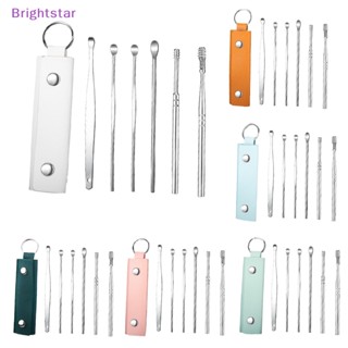 Brightstar ชุดเครื่องมือทําความสะอาดหู ช้อน ขี้หู สําหรับผู้ใหญ่ 6 ชิ้น