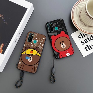 เคสโทรศัพท์มือถือ กันกระแทก ลายการ์ตูนหมีบราวน์ สําหรับ Infinix Hot 9 X655