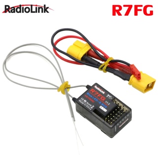 Radiolink R7FG ตัวรับส่งสัญญาณแรงดันไฟฟ้า 7 ช่องทาง 2.4G Gyro ระยะไกล 600 เมตร RX สําหรับรถไต่หินบังคับ