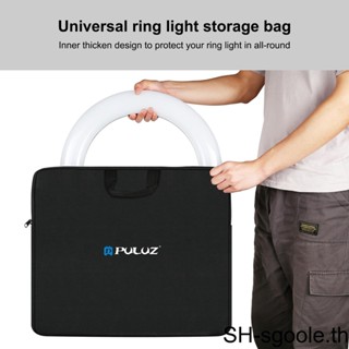 Puluz กระเป๋าถือ มีไฟ LED 46 ซม. มีซิป ขนาด 48 ซม. x 55 ซม. แบบพกพา สําหรับถ่ายภาพ
