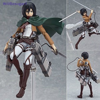 [WillBesugarT] โมเดลฟิกเกอร์อนิเมะ Figma Levi Eren Mikasa Ackerman Attack on Titan 1 ชิ้น [ใหม่]