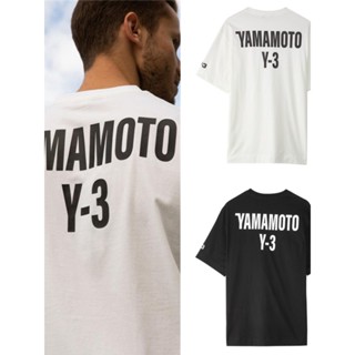 Yohji Yamamoto Y3 เสื้อยืด คอกลม แขนสั้น ทรงหลวม ลายเซ็น เรียบง่าย สําหรับผู้ชาย ผู้หญิง เหมาะกับฤดูร้อน