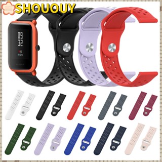 SHOUOUY สายนาฬิกาข้อมือ สไตล์คลาสสิก แบบเปลี่ยน สําหรับ Huami Amazfit Bip