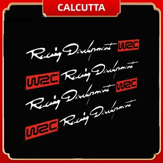 [calcutta] สติกเกอร์ WRC แฟชั่น สําหรับติดมือจับประตูรถยนต์ 4 ชิ้น