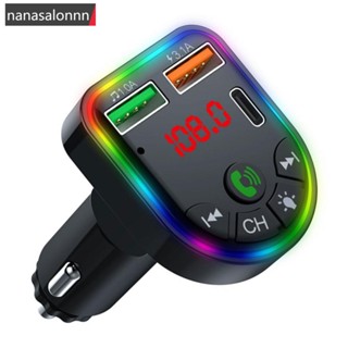 Nanasn| ตัวรับส่งสัญญาณเสียง เครื่องเล่น MP3 P20 FM 3.1A 2 USB ชาร์จเร็ว แฮนด์ฟรี บลูทูธ 5.0 สําหรับรถยนต์ J3P6