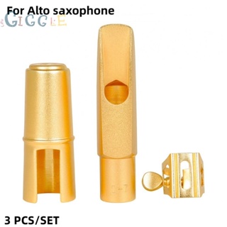 ⭐READY STOCK ⭐Take Your Saxophone Sound to New Heights with this Gold Mouthpiece Cap Set
