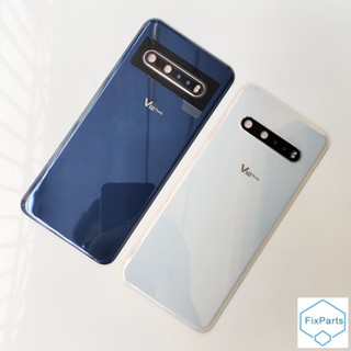 ฝาครอบแบตเตอรี่ด้านหลัง V60 UW สีดํา พร้อมเลนส์กล้อง แบบเปลี่ยน สําหรับ LG V60 ThinQ 5G