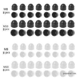 Pop ฝาครอบน็อตสกรูพลาสติก M8 M10 16 ชิ้น สําหรับป้องกัน
