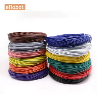 10 เมตร 26AWG สายไฟอิเล็กทรอนิกส์ ยืดหยุ่น 1.3 มม. สายเคเบิล PVC ทองแดงกระป๋อง ทุกสี