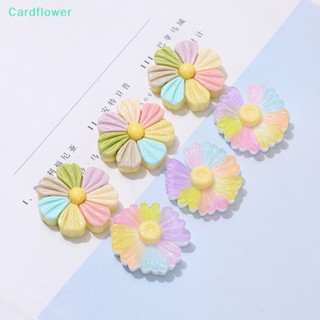 &lt;Cardflower&gt; สติกเกอร์เรซิ่น รูปการ์ตูนดอกไม้ กันฝน ขนาดเล็ก เรืองแสง DIY สําหรับตกแต่งโทรศัพท์มือถือ 2 ชิ้น