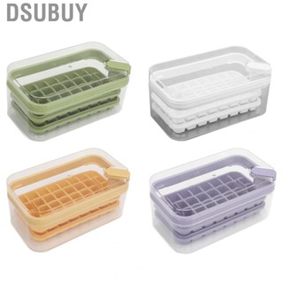 Dsubuy Ice Cubes Tray 32 Grids Double Layer Easy Release Maker Mold with Bin Lid for Cocktail Whiskey Coffee