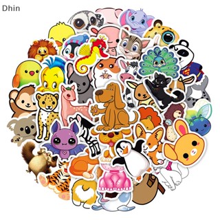 [Dhin] 50PCS Cartoon Cute Animal Stickers DIY Phone Laptop Snowboard Luggage Fridge COD