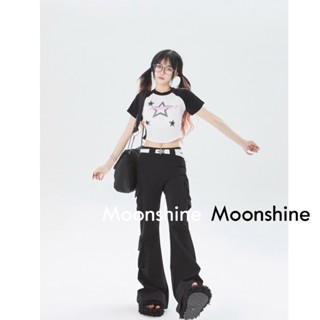 Moon  เสื้อครอป เสื้อแฟชั่นผู้หญิง y2k สีพื้น สําหรับผู้หญิง ใส่ไปคลับ ปาร์ตี้ 2023 NEW Jl1231 High quality Beautiful Unique ทันสมัย A29J1BQ 36Z230909