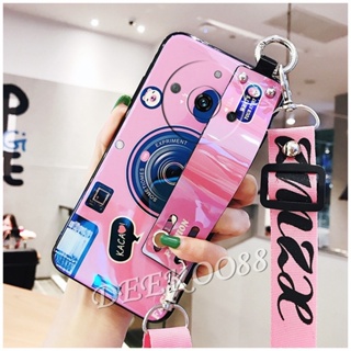 ใหม่ เคสโทรศัพท์มือถือ TPU แบบนิ่ม ลายกล้องน่ารัก พร้อมสายคล้อง สําหรับ Realme11Pro+ Realme 11 Pro Plus Pro+ C53 NFC 4G 5G Realme11 11Pro+ 2023