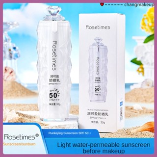 ใหม่ 30g ครีมกันแดด Rosetimes Rose Age Big White Diamond Sunscreen Spf50+++ High Power Isolation Sunscreen Concealer cod