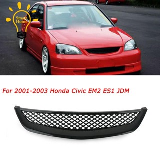 กระจังหน้ารถยนต์ ABS สีดําเงา สําหรับ Honda Civic JDM Type R 2001-2003