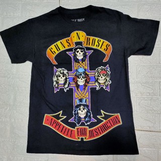 [S-5XL]เสื้อวง GUN&amp;ROSE ลายคลาสสิคเต็มๆ ลิขสิทธิ์แท้