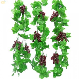 【VARSTR】Grape Vines Plastic With Grapes Artificial Artificial Vines Fruit Grapevines