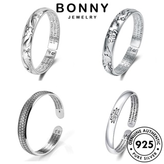 BONNY JEWELRY เครื่องประดับ เกาหลี กำไล แท้ กำไลข้อมือ ต้นฉบับ เรียบง่าย เครื่องประดับ ผู้หญิง มอยส์ซาไนท์ไดมอนด์ 925 Silver แฟชั่น ผู้หญิง เงิน M058