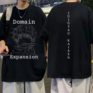 ป่าJapan Anime Jujutsu Kaisen T-shirt Manga Domain Expansion T-shirts Men Women Fashion Cal Cotton Oversized T Shirt Str