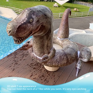 Sports Toy ไดโนเสาร์สระว่ายน้ำลอย PVC 3D T Rex แหวนว่ายน้ำสระว่ายน้ำ Inflatables Ride สำหรับผู้ใหญ่วัยรุ่นเด็ก