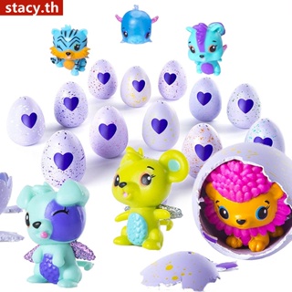 【ในการจัดส่ง】 1 ชิ้น Hatchimals Hatching Egg Interactive ของเล่นเพื่อการศึกษา Shimmering Draggle Great Easter Gift For Kids Children