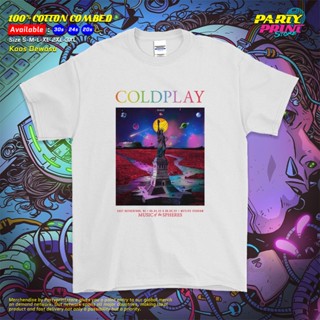 เสื้อยืดแขนสั้นคอกลมเสื้อยืด พิมพ์ลายวงดนตรี Coldplay Cold Play Music Of The Spheres World Tour 27 สําหรับผู้ชายCotton 1