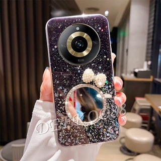 เคสโทรศัพท์มือถือ TPU แบบนิ่ม ลายดาว ประดับโบว์ 3D สําหรับ Realme11Pro+ Realme 11 Pro+ Pro Plus 5G 4G Realme11 11Pro