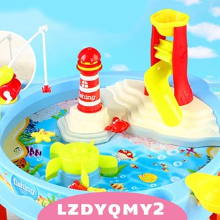 [Lzdyqmy2] เกมกระดานหมุนเวียนน้ํา อิเล็กทรอนิกส์ ของเล่นตกปลา