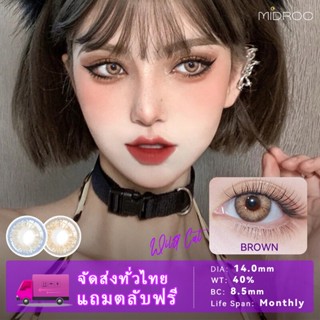 คอนแทคเลนส์ คอนแทคเลนส์สีเทา MIDROO Lens Wild Cat Mini Size-14.0mm