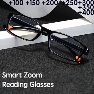 แว่นตาอ่านหนังสือ HD Smart Zoom ป้องกันแสงสีฟ้า ป้องกันรังสีอัลตร้าไลท์ ป้องกันความเมื่อยล้า สําหรับผู้ชาย และผู้หญิง