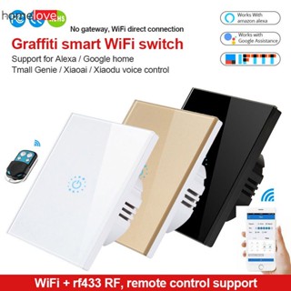 WiFi Tuya Smart Switch EU Standard Wall สวิตช์ปุ่มเดียว APP มือถือรีโมทคอนโทรลการควบคุมการหน่วงเวลาอัจฉริยะการควบคุมด้วยเสียงแบบแฮนด์ฟรี homelove