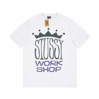 เสื้อยืดแขนสั้น พิมพ์ลาย Stussy-Fashion สไตล์คลาสสิก สําหรับผู้ชาย และผู้หญิง Lktyude