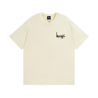 Stussy - เสื้อยืดแขนสั้น พิมพ์ลายตัวอักษร สไตล์คลาสสิก แฟชั่นสําหรับผู้หญิง