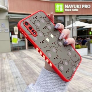 สําหรับ Huawei P20 P20 Pro เคสการ์ตูนกระต่ายน่ารัก ขอบสี่เหลี่ยม ดีไซน์ใหม่ กันกระแทก เคสโทรศัพท์ซิลิโคนใส ฝ้า