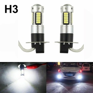 หลอดไฟตัดหมอก H3 Led 1800LM H3 6000K 12V 24V สีขาว สําหรับรถยนต์ 2 ชิ้น