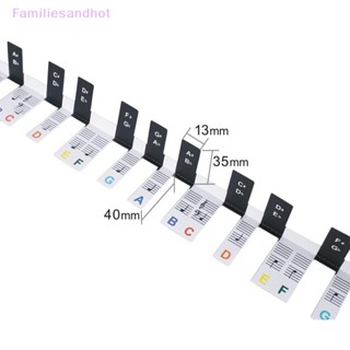 Familiesandhot&gt; ป้ายโน้ตเปียโน คีย์บอร์ด เปียโน คีย์เพลง ตัวอักษร ฉลากอย่างดี ถอดออกได้