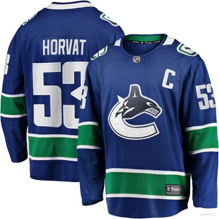 Qy NHL Vancouver Canucks เสื้อกีฬาแขนยาว พลัสไซซ์