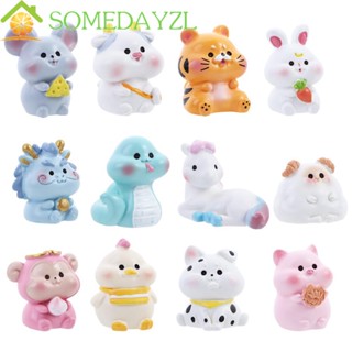 Somedayzl ฟิกเกอร์เรซิ่น รูปราศีสัตว์ ขนาดเล็ก สําหรับตกแต่งบ้าน|งานฝีมือ