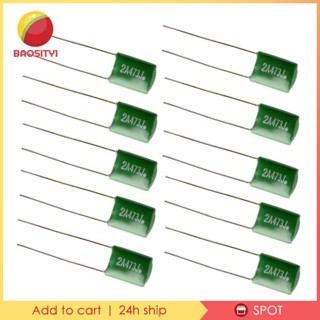 [Baosity1] ตัวเก็บประจุ 0.047 2A473J สีเขียว สําหรับกีตาร์ไฟฟ้า เบส DIY 10 ชิ้น