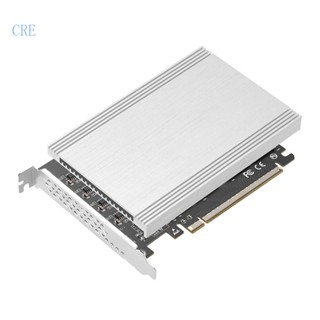 Cre การ์ดต่อขยาย PCIe 4 0 x16 เป็น 4 พอร์ต M 2 NVME SSD RAIDs ประสิทธิภาพสูง