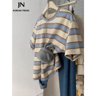 JN Studio  เสื้อยืด ครอป เสื้อยืดผู้หญิง สไตล์เกาหลี  สบาย Comfortable ins สวย A29J22R 36Z230909