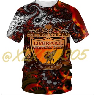 (ทั้งหมดในสต็อก Xzx180305) เสื้อยืด พิมพ์ลายฟุตบอล Liverpool FC 3D 04